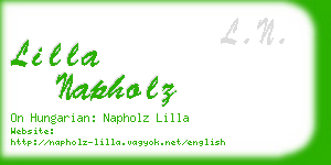 lilla napholz business card